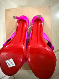 Christian Louboutin Matricia heels hot pink satin sandals