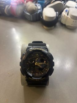 Casio G-Shock GA-100CF Black Gold Camo Watch Module 5081