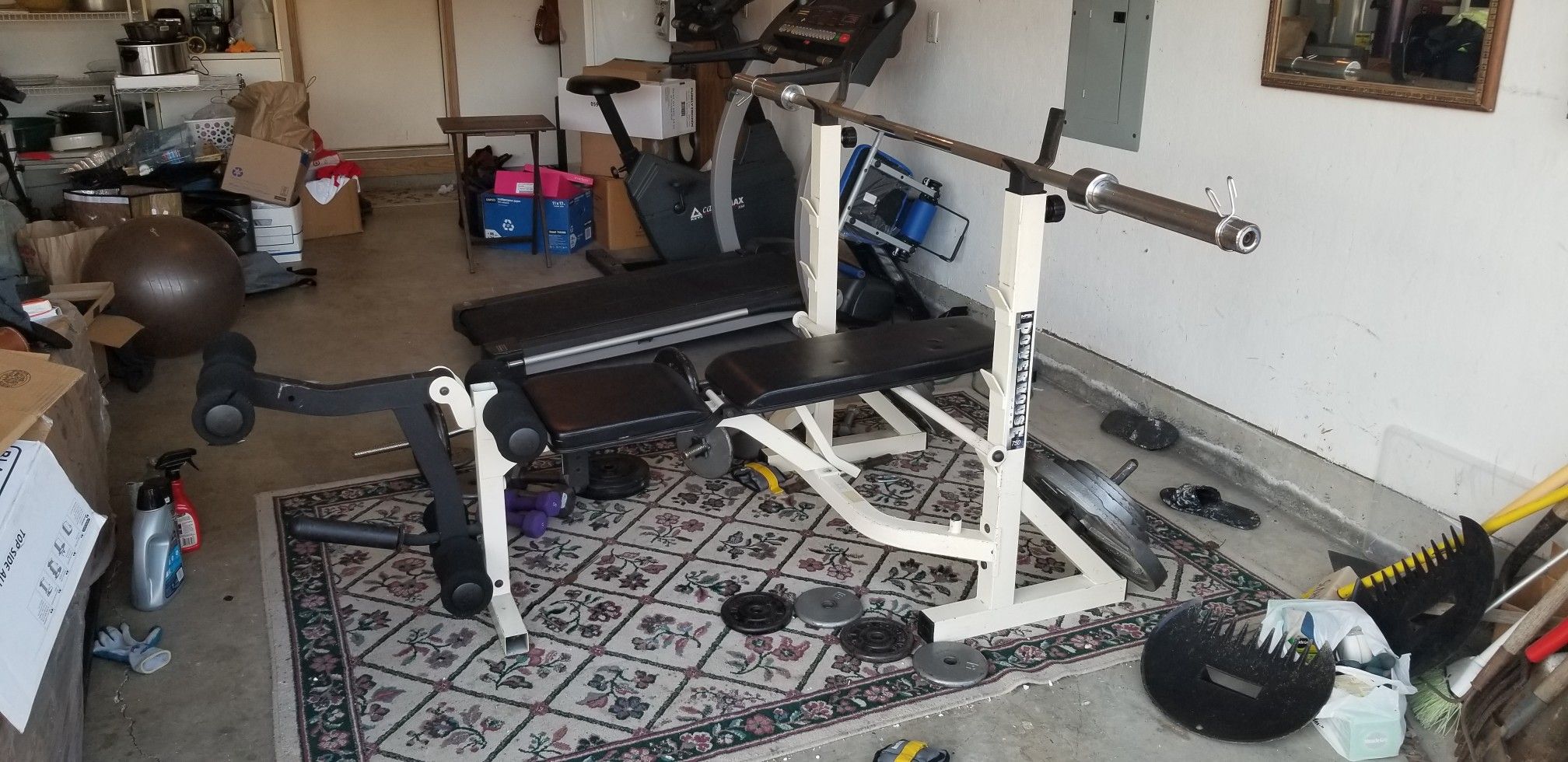 Adjustable Olympic weight bench set