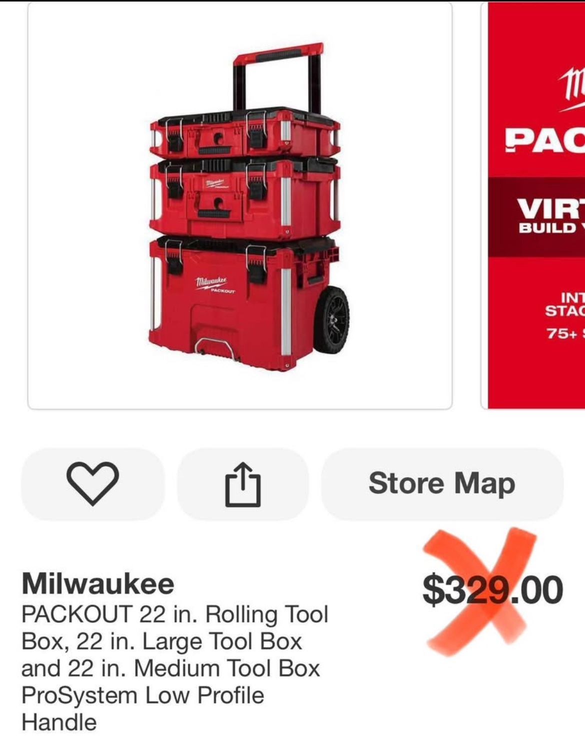 Milwaukee PACKOUT 22 in. Rolling Tool Box, 22 in. Large Tool Box and 22 in. Medium Tool Box ProSystem Low Profile Handle