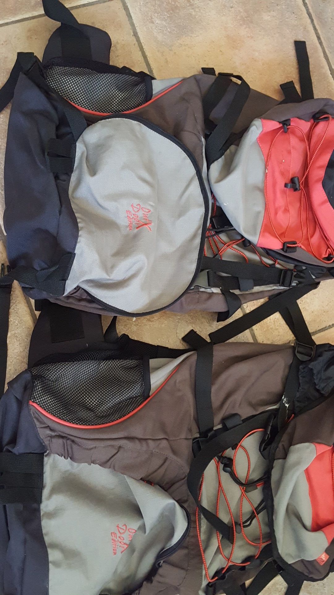 Hiking backpacking bags