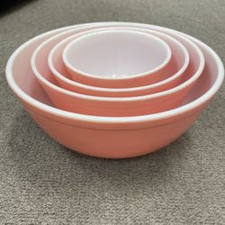Pyrex Mixing Bowl Set Pink