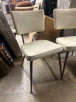 Vinyl Mid Century Dining Chairs