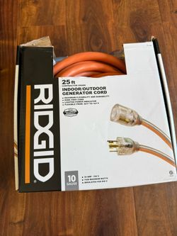 25 Ft. 10/4 Rigid Generator Extension Cord 30 Amps