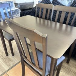 🍽️ NEW 5-Piece Dining Set $349 • Assembled & Ready - $0 Down, Flexible Payments Available