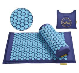 Timebeewell Eco- Green Friendly Acupressure Mat and Pillow Set - Back and Neck Pain Relief -Relieves Stress, Back, Neck, and Sciatic Pain Muscle Relax