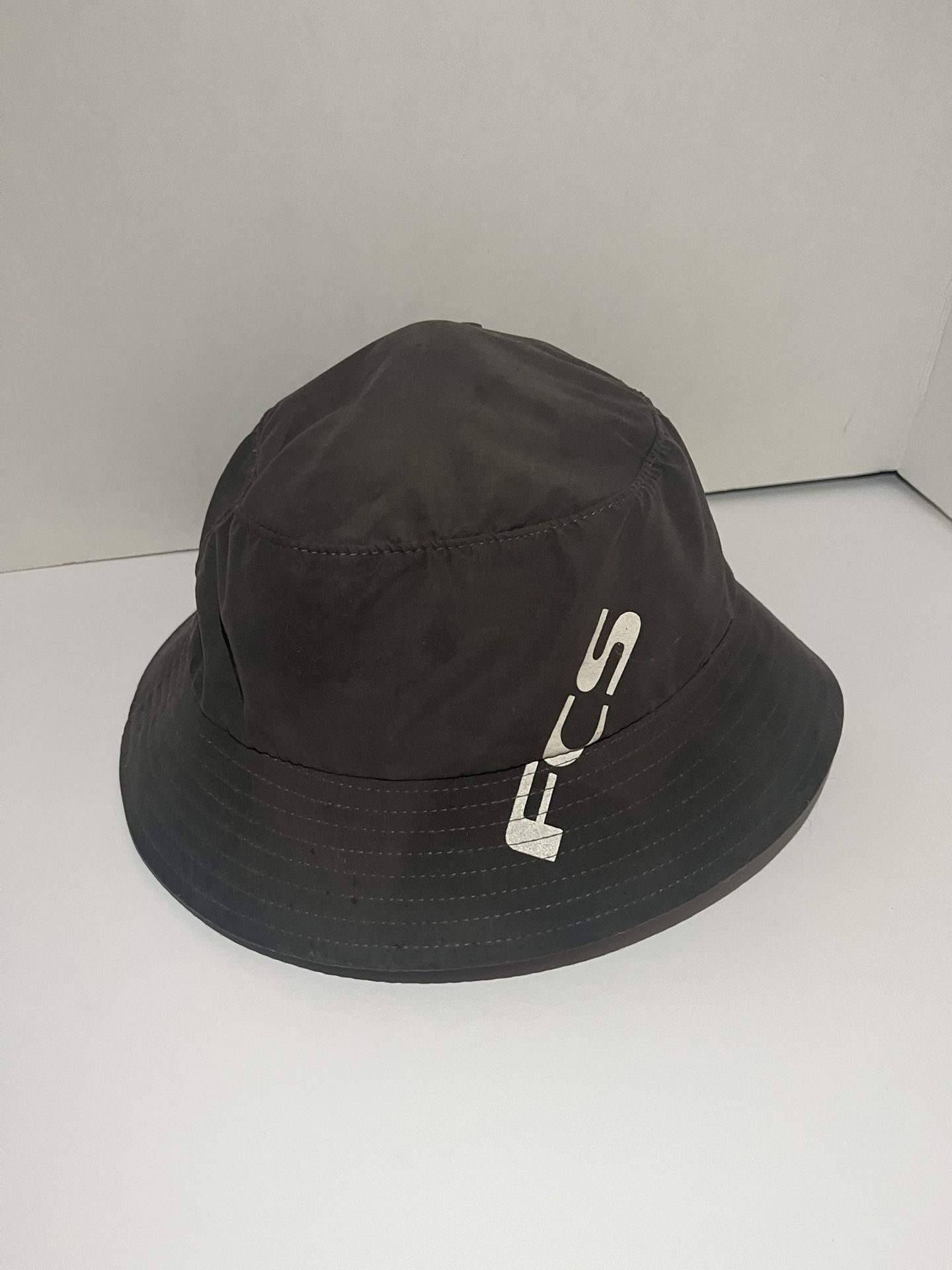 FCS Jack Essentials Surf Bucket Hat Gray L/XL SPF+50 Fishing Boating Chin Strap