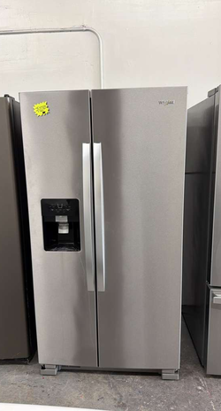 Whirlpool Side‑by‑Side Fridge — Stainless, Ice & Water in Door