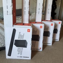 JBL 3.1.2 Ch. Cinema SB595 Dolby Atmos Home Theater Soundbar ~ 430 Watt Massive Bass w/ Wireless Subwoofer