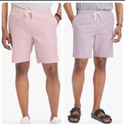 Goodfellow Everyday Short 8" inseam PINK PURPLE S M L  relaxed Fit drawstring