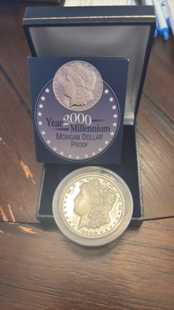 2000 mill Liberia Silver Proof of Morgan