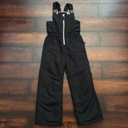 Little Girls Clothes Toddler Youth Athletic Black Snow Bib Pants Overalls Size Small 6T/6X