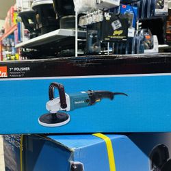 Makita 10 Amp 7 in. Corded Variable Speed Hook and Loop Sander/Polisher w/ Soft Start, Backing Pad, Side Handle and Loop Handle