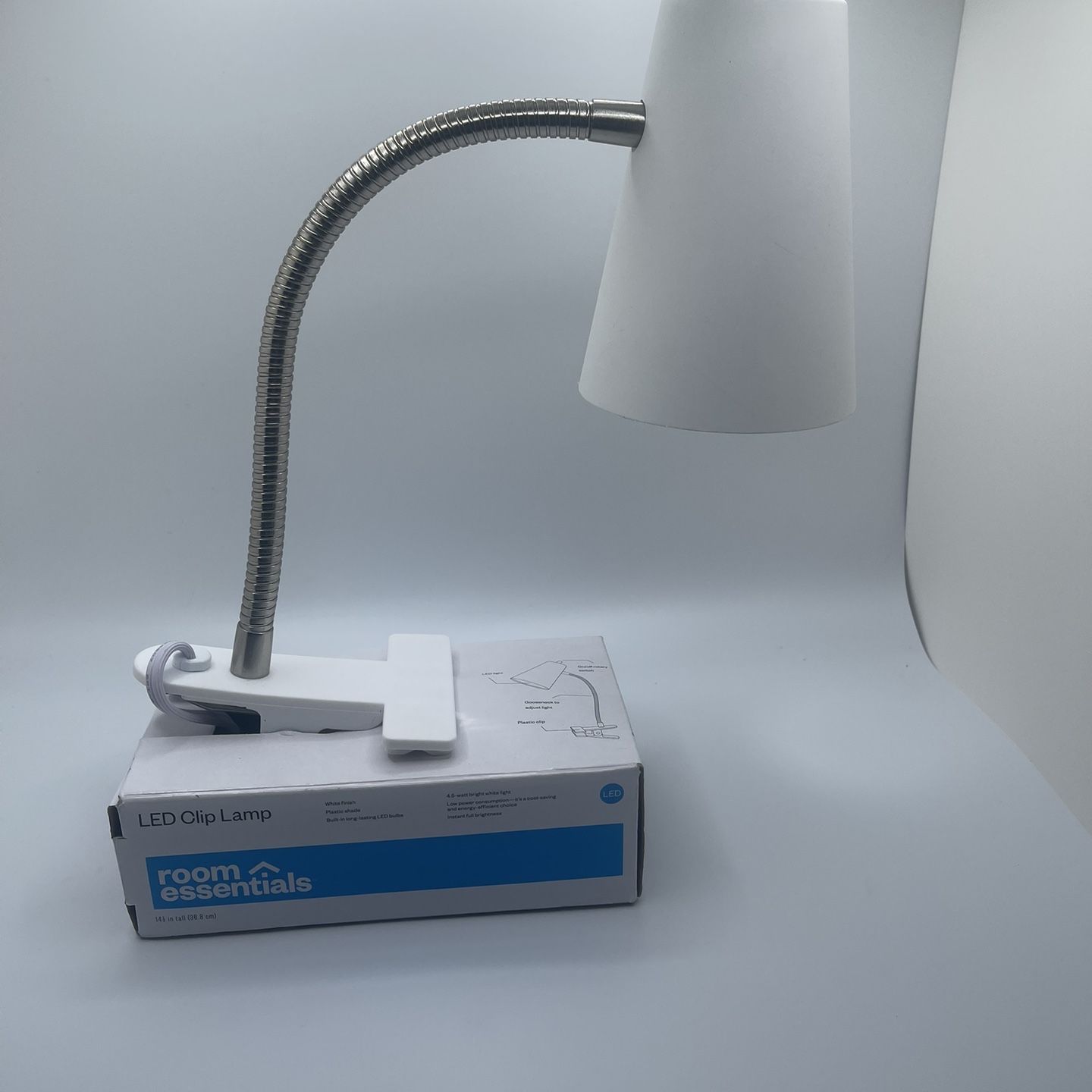 Room essentials led clip cheap lamp