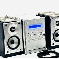 JVC SHELF SYSTEM FS-S77 Stereo AM/FM/AV CD/DVD Changer Player