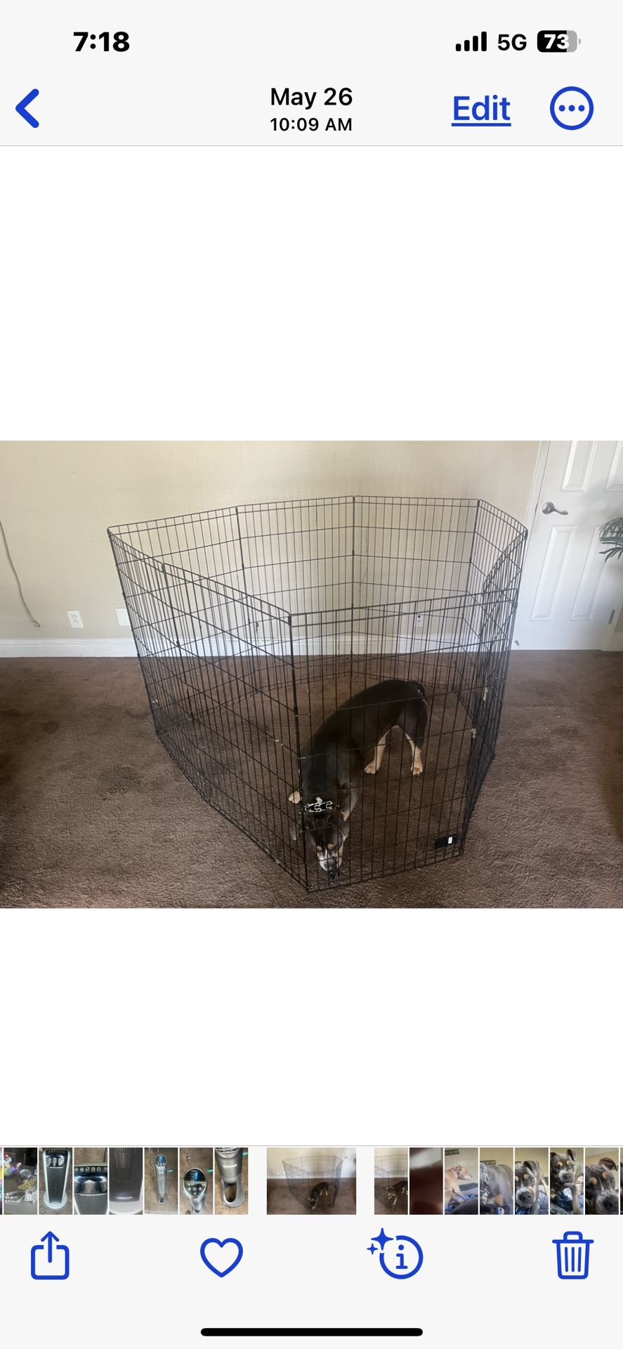 Pet Kennel Seven Panels 3 1/2 Feet Tall