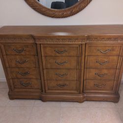 Wide Triple Drawer Dresser with 12 Drawers