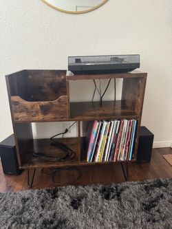 Rustic Wood Record Player Stand (orig. $150) negotiate with me!