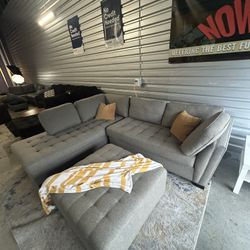 Tufted Sectional Sofa/ Couch (We Deliver)