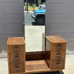 Vintage Vanity/dressing Table With Original Mirror