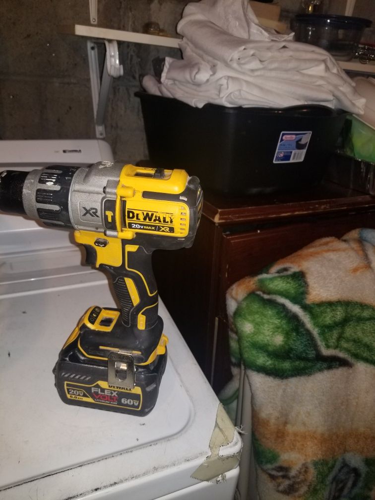 Hammer drill w flex battery tool and battery only