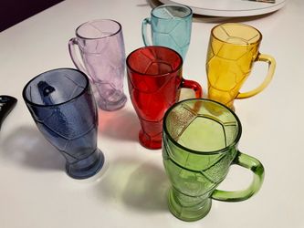 Set of 6 -Colorful ‘Soccer ⚽️ Game’ Mugs