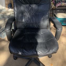 Leather Black Chair For Office, Home 