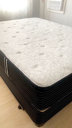 New queen mattress and box spring 2 pc bed frame is not included