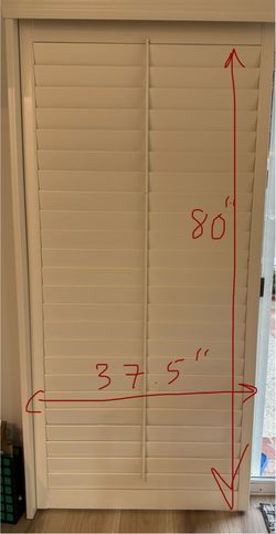 Free set of shutter doors 37.5 inches by 80 inches