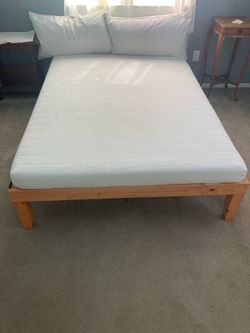 Must go!! ZINUS Full bed frame & Ikea Semi-Firm mattress