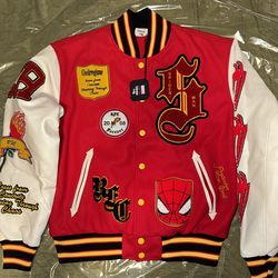 New Civil Regime x Marvel Spiderman Letterman Jacket - Size L
