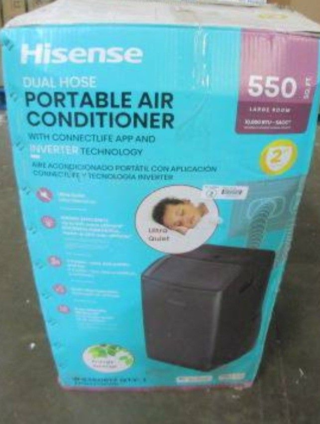 10.000 BTU Dual Hose  Portable A.C + Heater Voice Alexa & Google 
