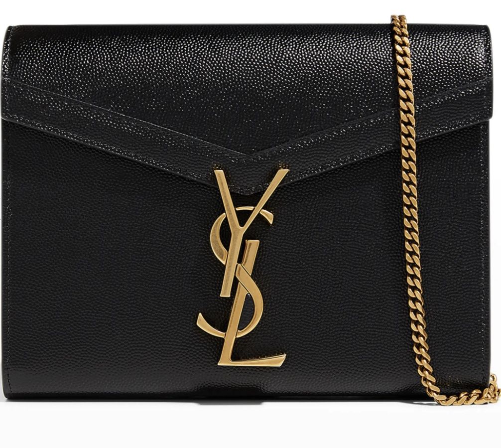 Saint Laurent Leather Wallet On Chain