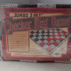NEW Jumbo 3n1 Checker Rug Game