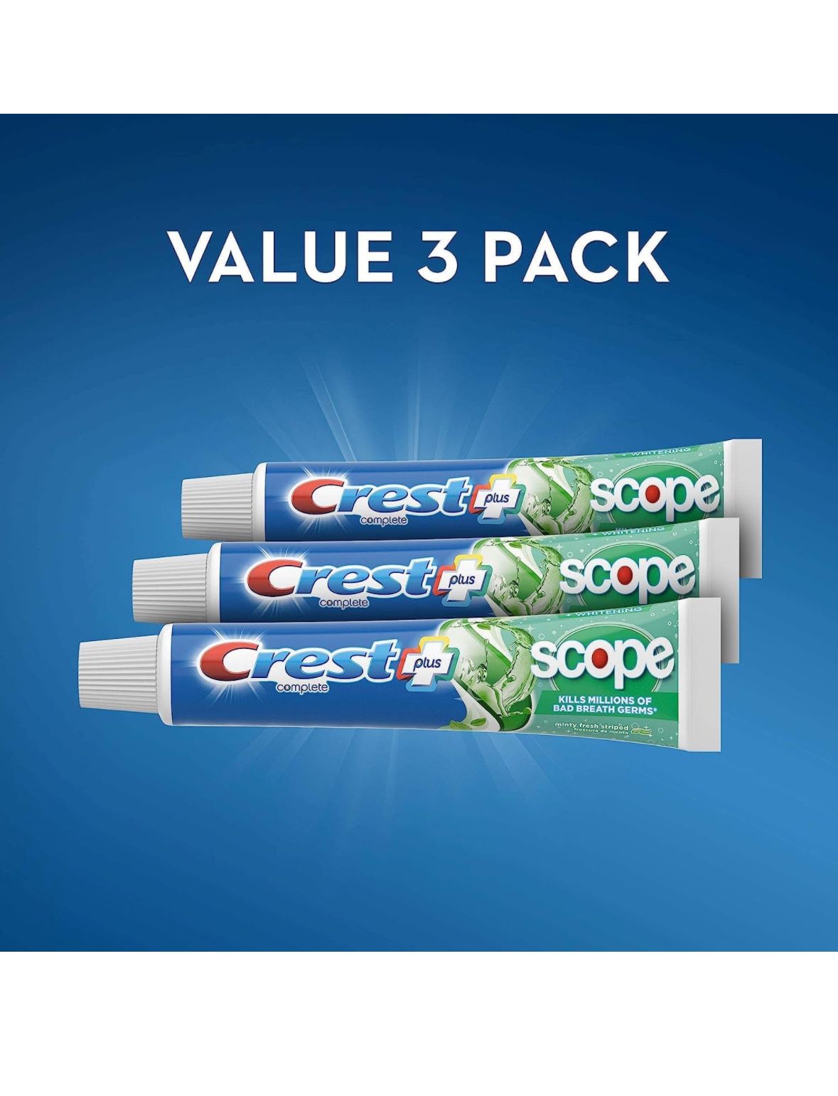 Crest Toothpaste- 3 Tubes 