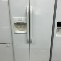33” Wide White Side By Side Refrigerator 