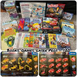 Kids Books, Games, Laser Pegs
