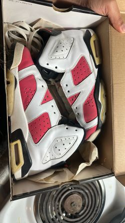 Air Jordan 6 Retro GS – White/Coral Rose/Black – Size 5.5Y – Like New
