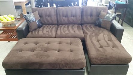 Sofa with ottoman and chaise