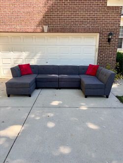 Gray Modular Sectional Couch - Free Delivery