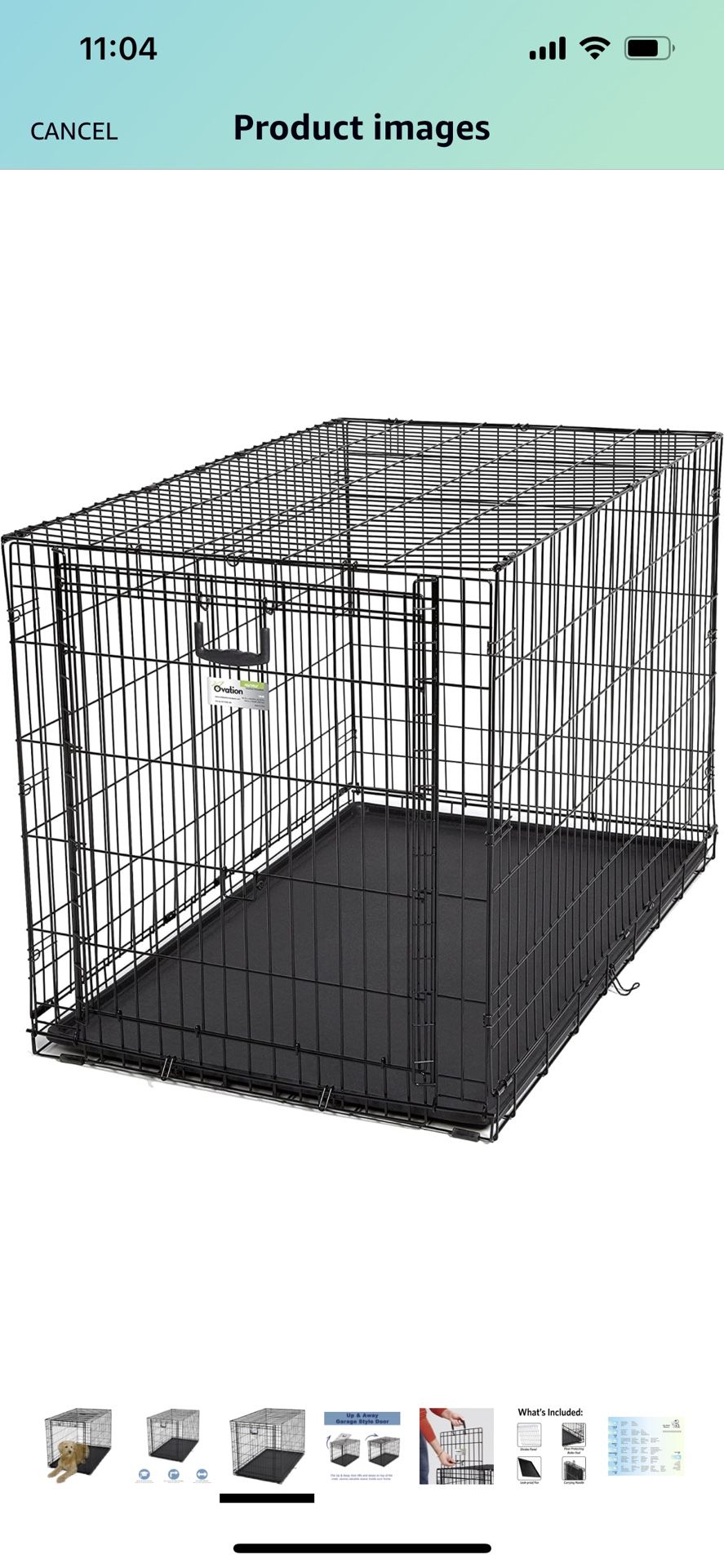 48-Inch Dog Crate With Divider (single door)