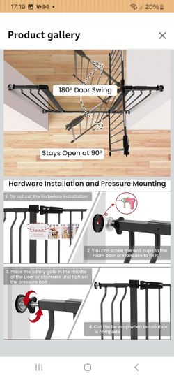 Safety gate 29 to 43 inch wide adjustable