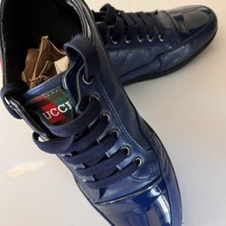 Gucci Men's Screener Canvas and Leather Sneakers