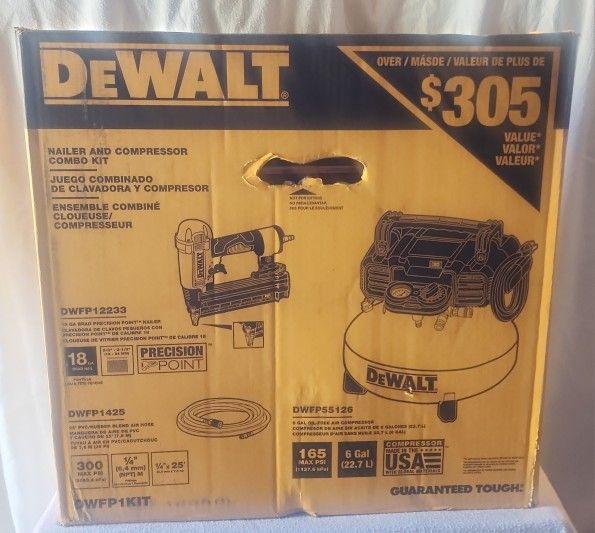 DeWalt Nailer and Compressor Combo Kit