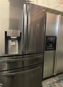 LG 4 Door Black Stainless Fridge
