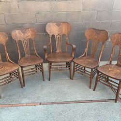 Antique  Golden Oak Chairs