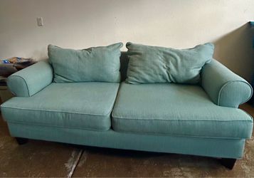 Couch - teal color 85Lx38W