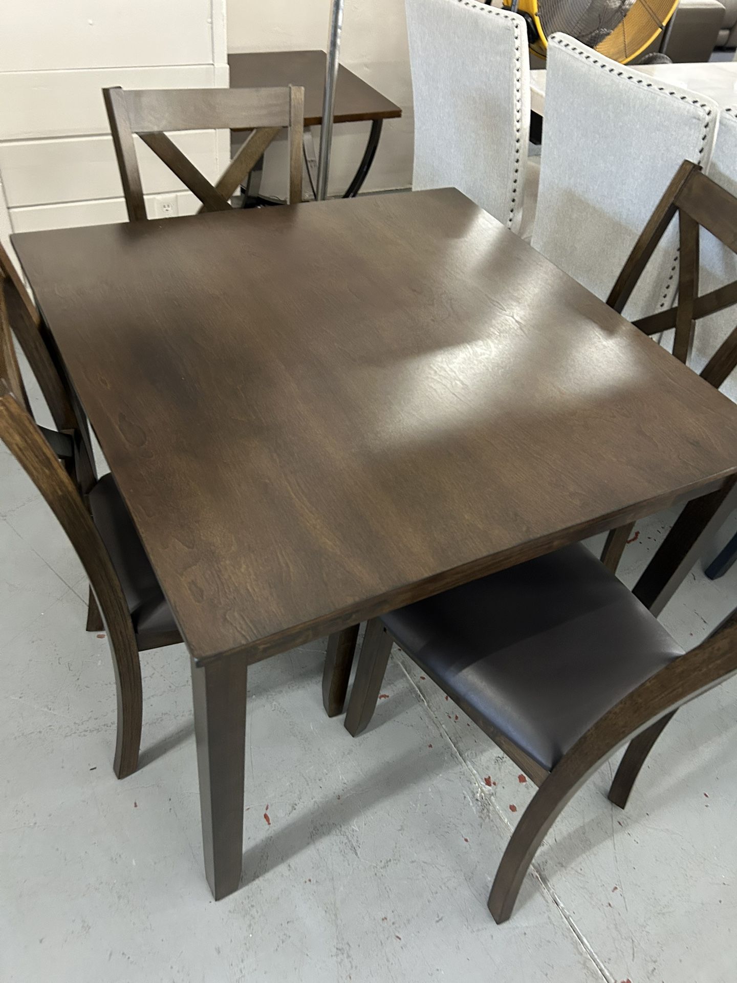 4 Chairs Dining Set , Dining Set , Brown Dining Table , Same Day Delivery 🚚