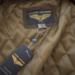 Landing Leathers Suede Leather tanker jacket