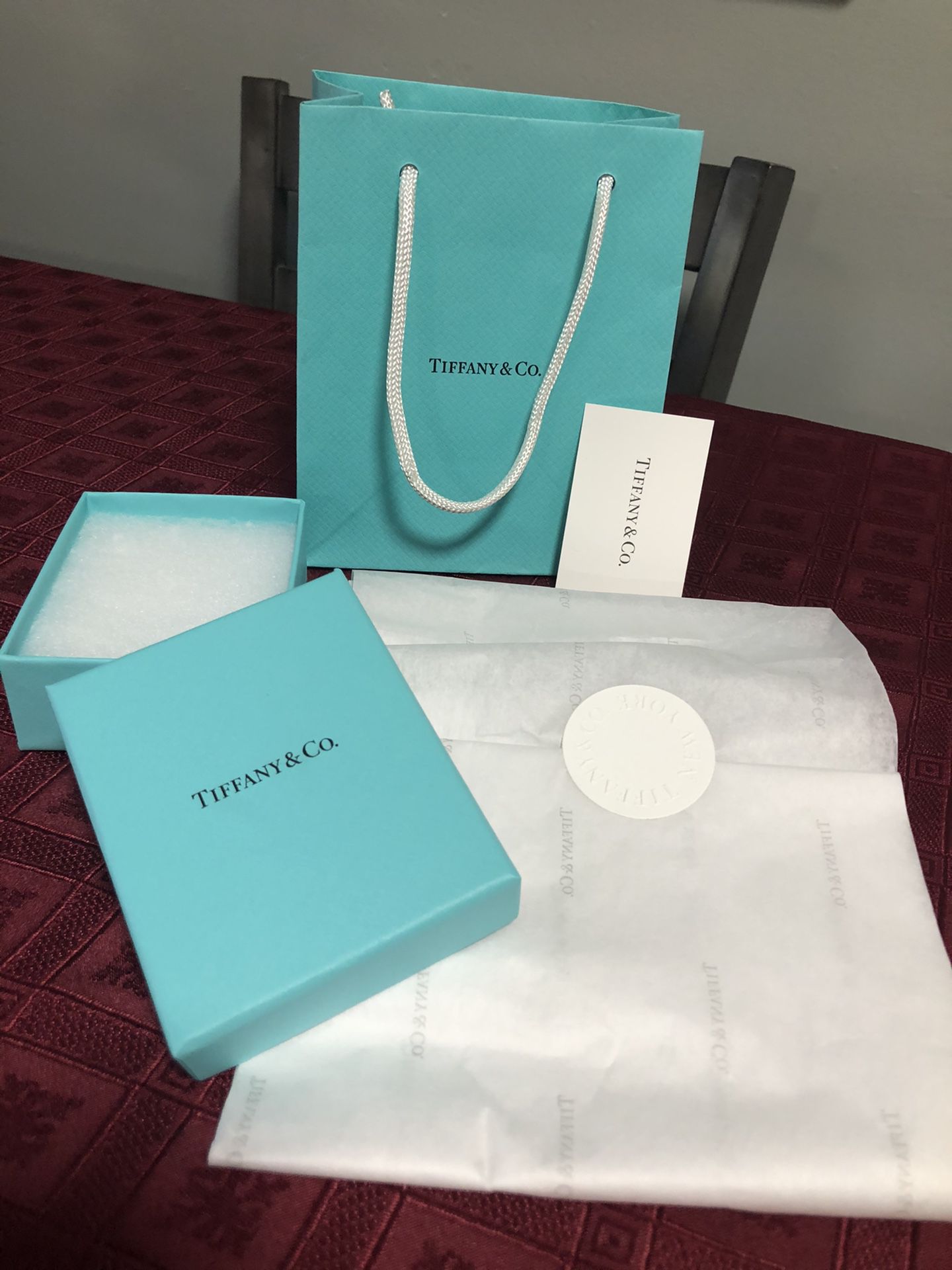 Tiffany & Co Box With Bag and Tissue Paper
